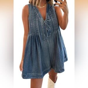Denim Sleeveless Romper
